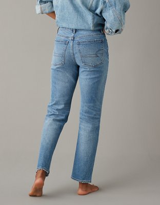 AE Stretch Super High-Waisted Ankle Straight Jean