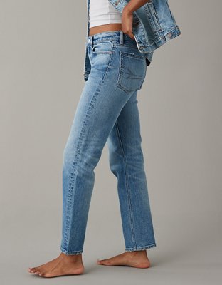 AE Stretch Super High-Waisted Ankle Straight Jean