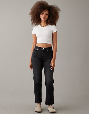 Straight Jeans Black - Tall - Black