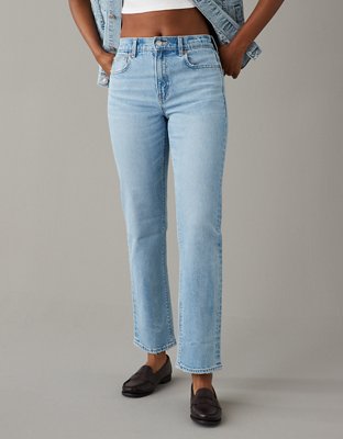 AE Stretch Super High Waisted Ankle Straight Jean