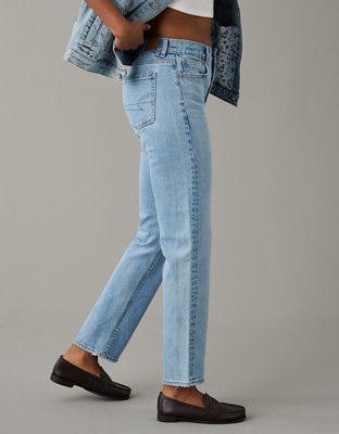 Женские джинсы American Eagle AE Stretch Super High-Waisted Ankle Straight Jean — фото 4