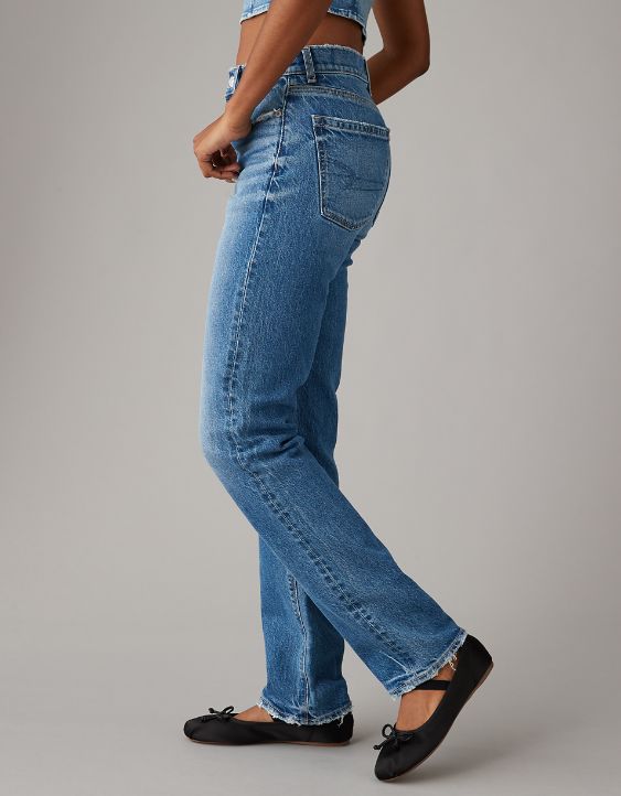 AE Stretch Super High-Waisted Straight Jean
