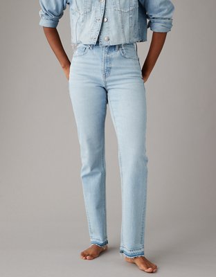 AE Stretch Super High-Waisted Baggy Straight Cargo Jean