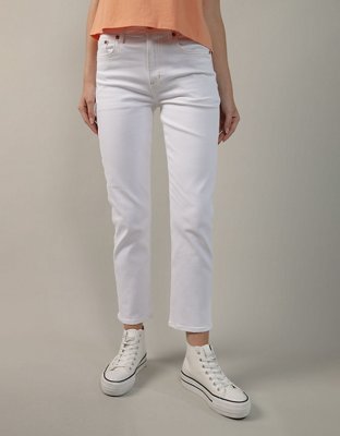 AE Straight Jean Stretch Hasta el Tobillo Cintura Super Alta
