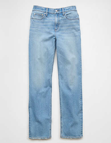 AE Stretch Super High-Waisted Ripped Straight Jean AE Stretch Super High-Waisted Ripped Straight Jean
