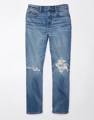 AE x The Ziegler Sisters Stretch High-Waisted Relaxed Straight Jean