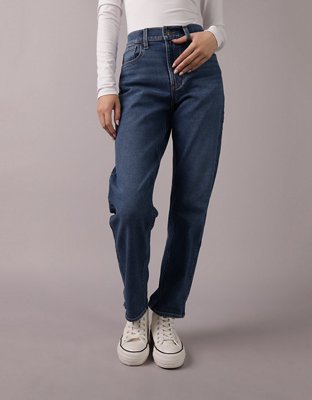 AE Stretch Super High-Waisted Ankle Straight Jean