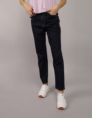 AE Stretch Super High-Waisted Ankle Straight Jean
