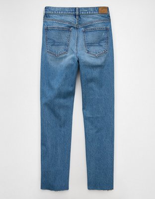 AE Straight Jean Stretch Hasta el Tobillo Cintura Super Alta