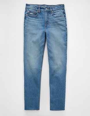 AE Straight Jean Stretch Hasta el Tobillo Cintura Super Alta