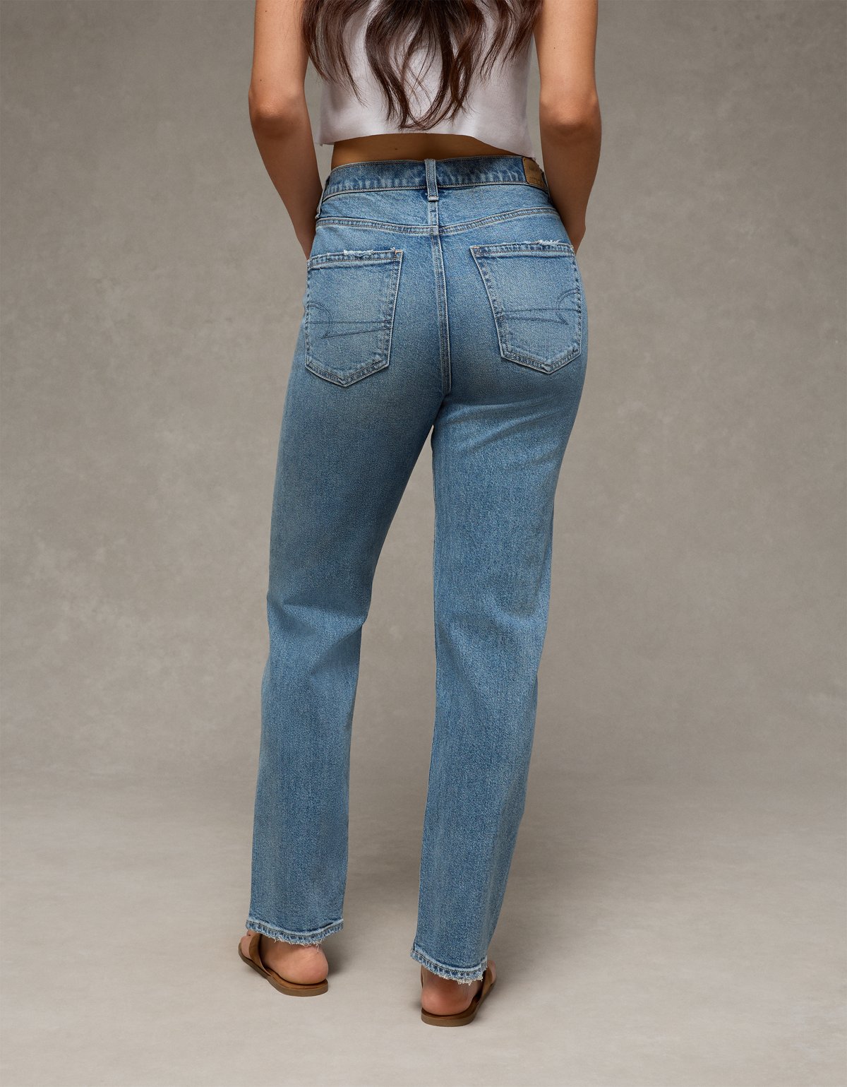 AE Stretch Super High-Waisted Ankle Straight Jean - image 2