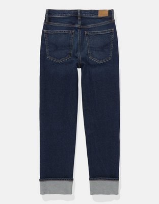 AE Stretch Super High-Waisted Ankle Straight Jean