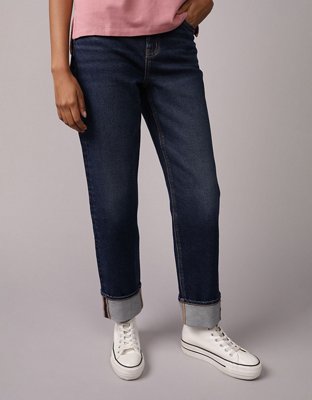 AE Stretch Super High-Waisted Ankle Straight Jean
