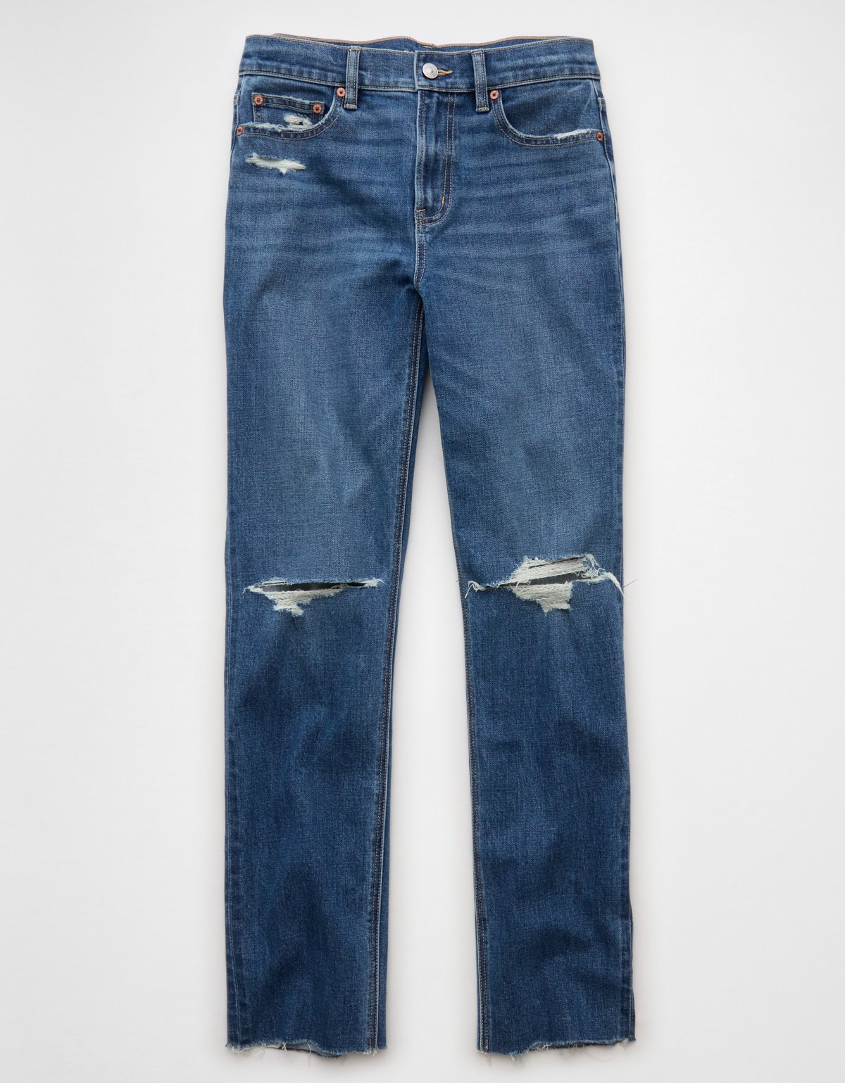 AE Stretch Ripped Super High-Waisted Straight Jean - image 3