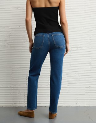 AE Stretch Super High-Waisted Ankle Straight Jean