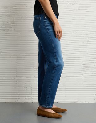 AE Stretch Super High-Waisted Ankle Straight Jean