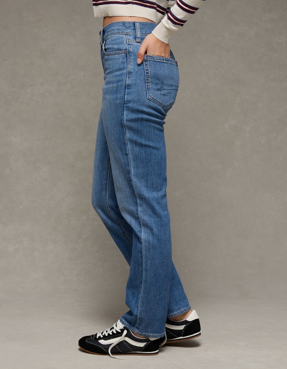 AE Stretch High-Waisted Straight Jean - image 5