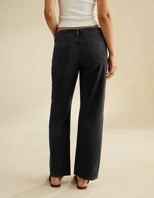 Женские джинсы American Eagle AE Low-Rise Classic Straight, цвет: Чёрный — фото 3