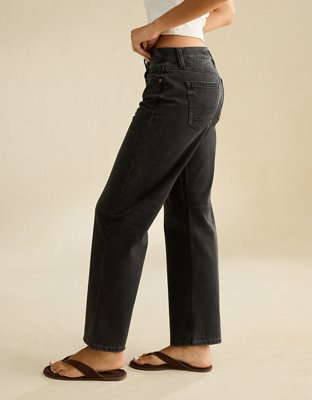 Женские джинсы American Eagle AE Low-Rise Classic Straight, цвет: Чёрный — фото 5