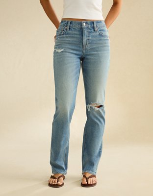 AE High-Waisted Straight Jean — Medium Vintage by American Eagle