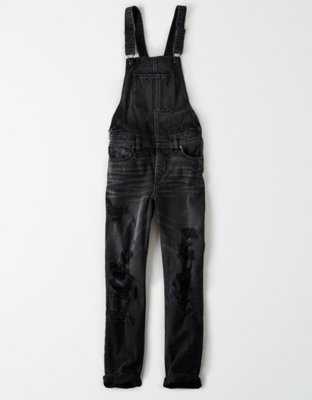 black fitted overalls