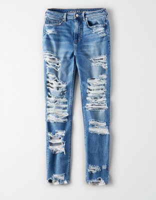 light blue ripped jeans american eagle