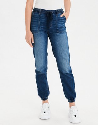 HighWaisted Denim Jogger