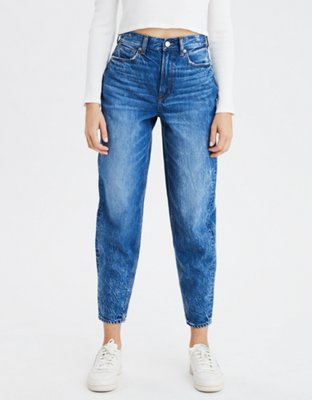 I'm a curvy pear-shaped gal & found the best American Eagle jeans - they  suck you in but are stretchy enough to be comfy