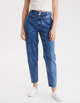 american eagle mom jeans black