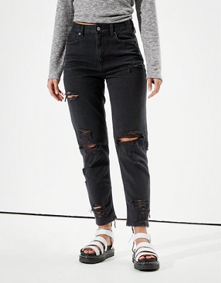 Ae black mom store jeans