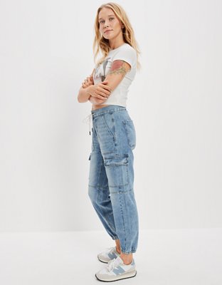 AE Super High-Waisted Cargo Denim Jogger