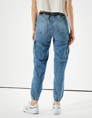 Женские джинсы American Eagle AE High-Waisted Denim Jogger — фото 2