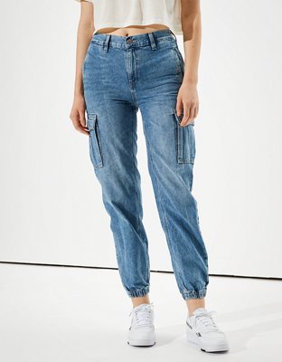 ae high waisted denim jogger