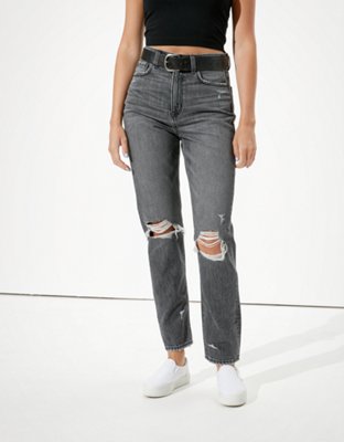 american eagle high rise black jeans