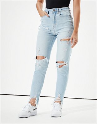 american eagle mom jeans ripped