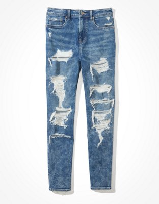 american eagle girls ripped jeans