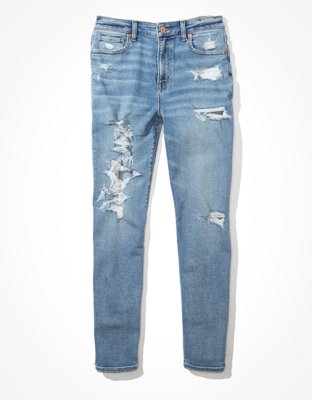 light blue ripped jeans american eagle