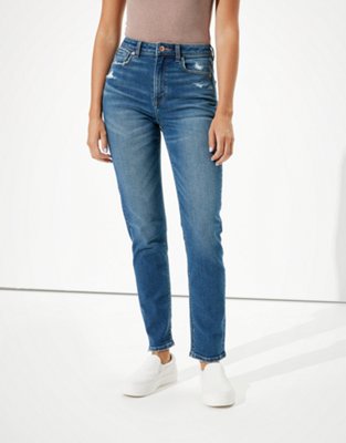 AE Stretch Ripped Mom Jean