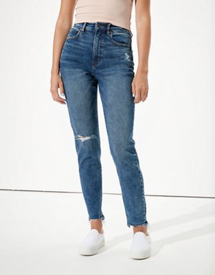 american eagle high waisted mom jeans