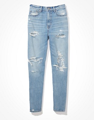 stretch jeans with holes
