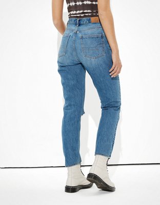 Женские джинсы American Eagle AE Ripped Highest Waist Mom Jean — фото 2