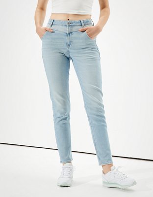 American eagle light wash best sale mom jeans