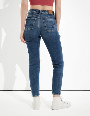 AE Stretch Ripped Mom Jean