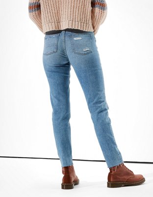 AE Stretch Ripped Mom Jean