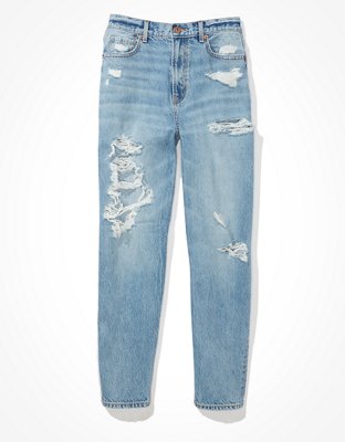 american eagle ripped relaxed mom jeans