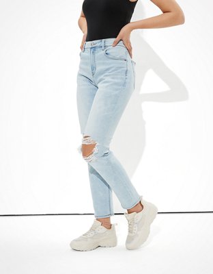 Женские джинсы American Eagle AE Ne(x)t Level Super Soft Ripped Mom Jean — фото 5