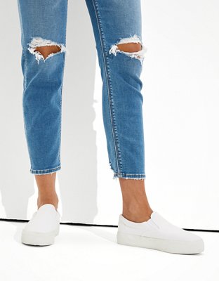 Женские джинсы American Eagle AE Ne(x)t Level Soft Knit Ripped Mom Jean — фото 6