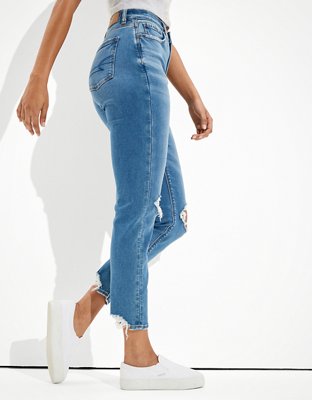 Женские джинсы American Eagle AE Ne(x)t Level Soft Knit Ripped Mom Jean — фото 5
