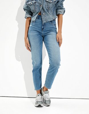 american eagle stretch mom jeans