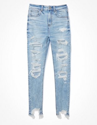 AE Stretch Ripped Mom Jean